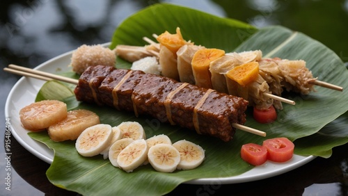 sate is caracteristic indonesian food photo