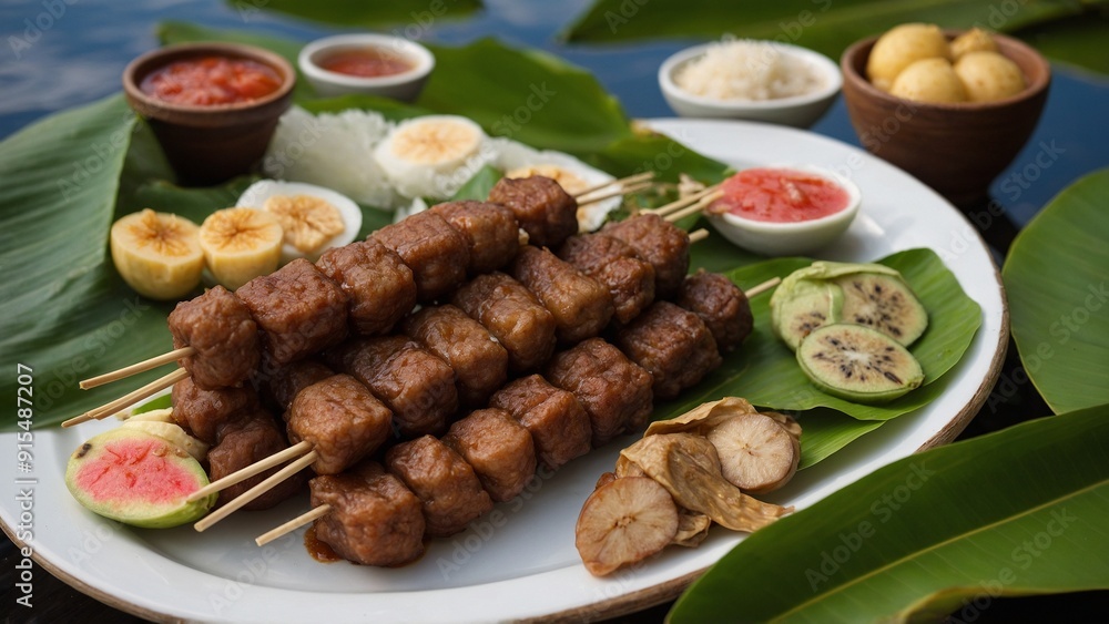sate is caracteristic indonesian food sate is caracteristic indonesian food