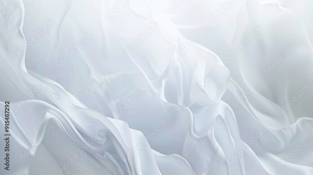 Obraz premium Elegant Abstract White Fabric Texture - Smooth and Flowing Background Design
