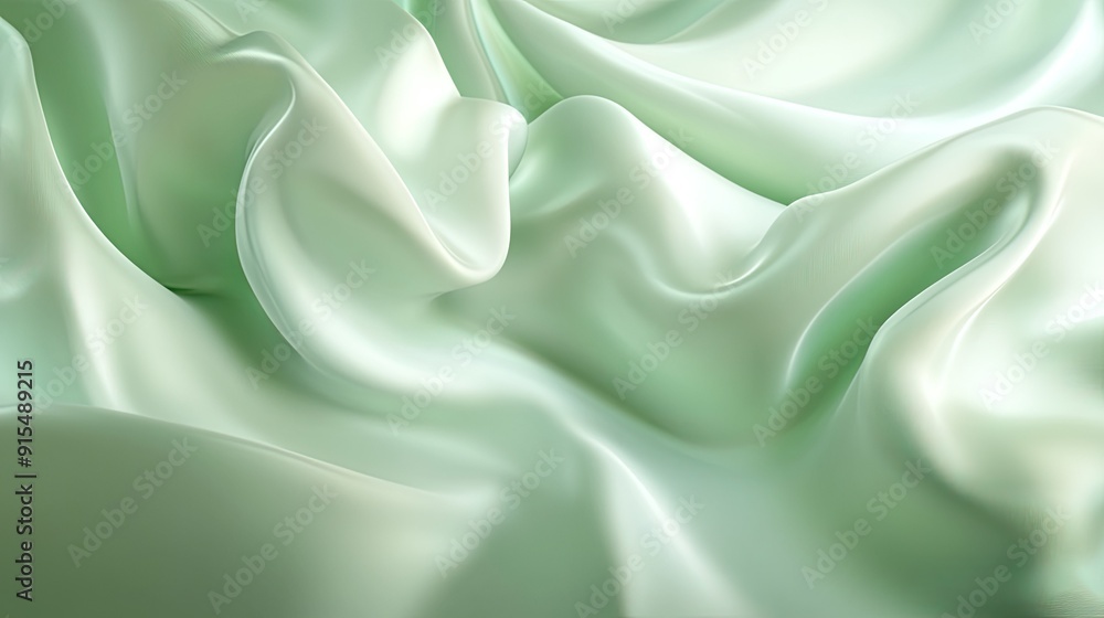 Fototapeta premium Subtle 3D light green background with soft gradients and smooth transitions, ideal for a refined and elegant look.
