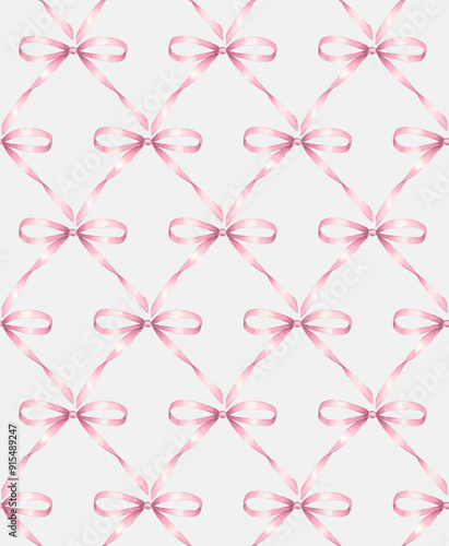 Watercolor bow seamless pat...