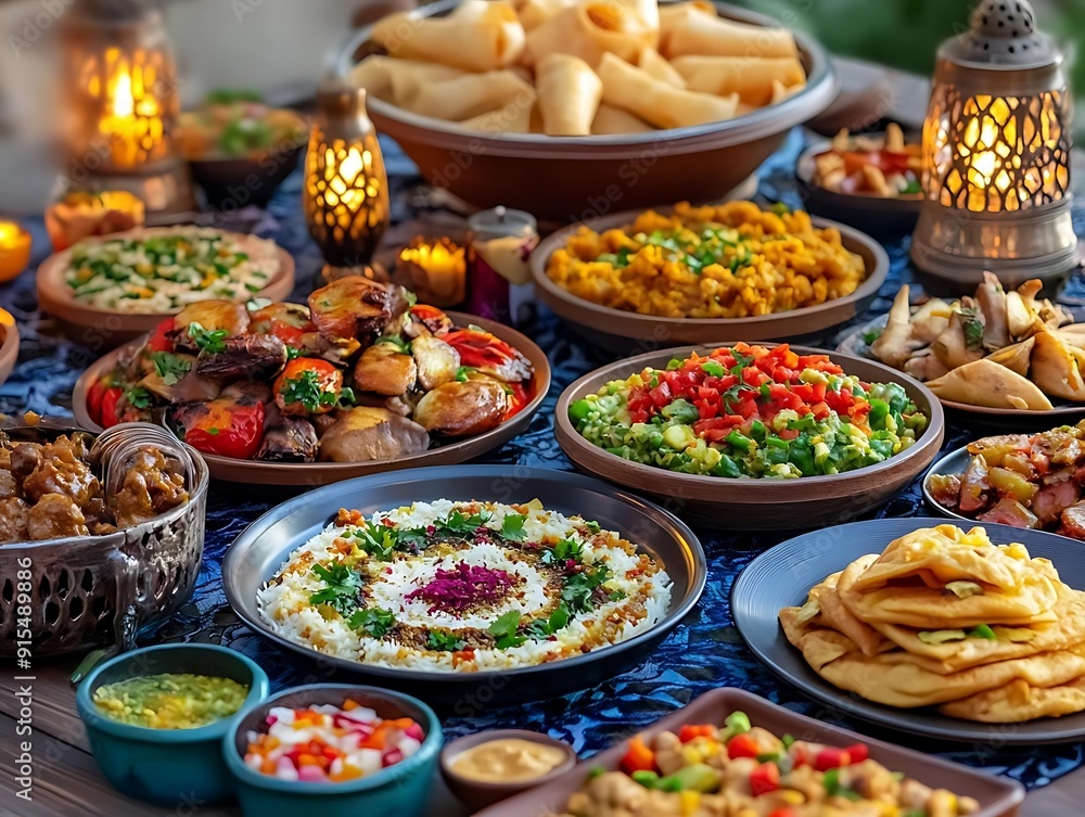 A Table Full of Delicious Middle Eastern Food - Photo A Table Full of Delicious Middle Eastern Food - Photo