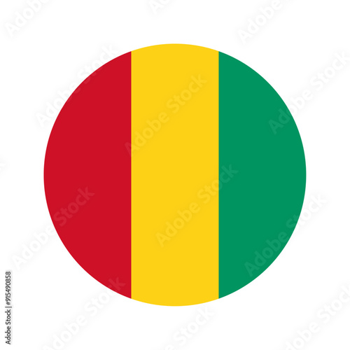 Round Guinea flag icon