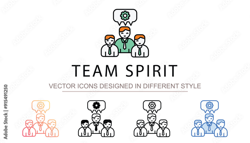 Team Spirit icon design with white background stock illustration Team Spirit icon design with white background stock illustration