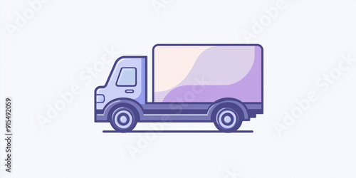 Delivery truck delivering package illustrating fast shipping