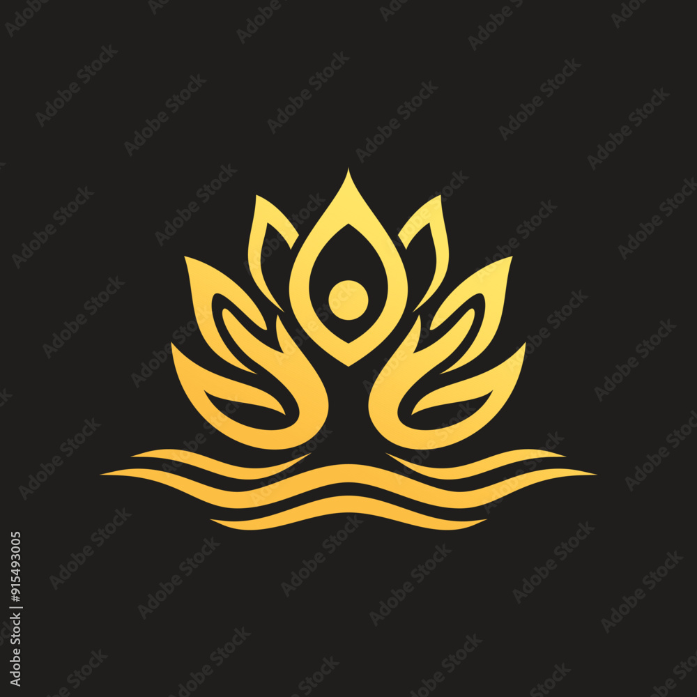 gold yoga icon logo gold yoga icon logo
