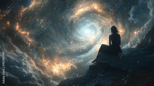 Cosmic Meditation Journey into Vibrant Galaxy Universe