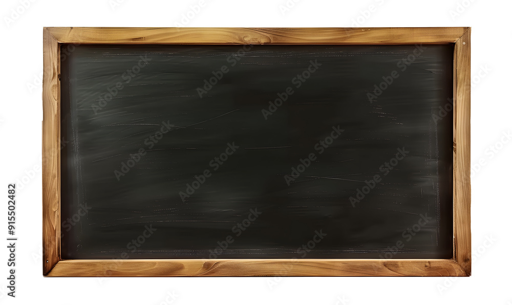 Blank blackboard in wooden frame isolated on transparent background Blank blackboard in wooden frame isolated on transparent background