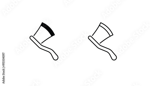 Axe icon design with white background stock illustration