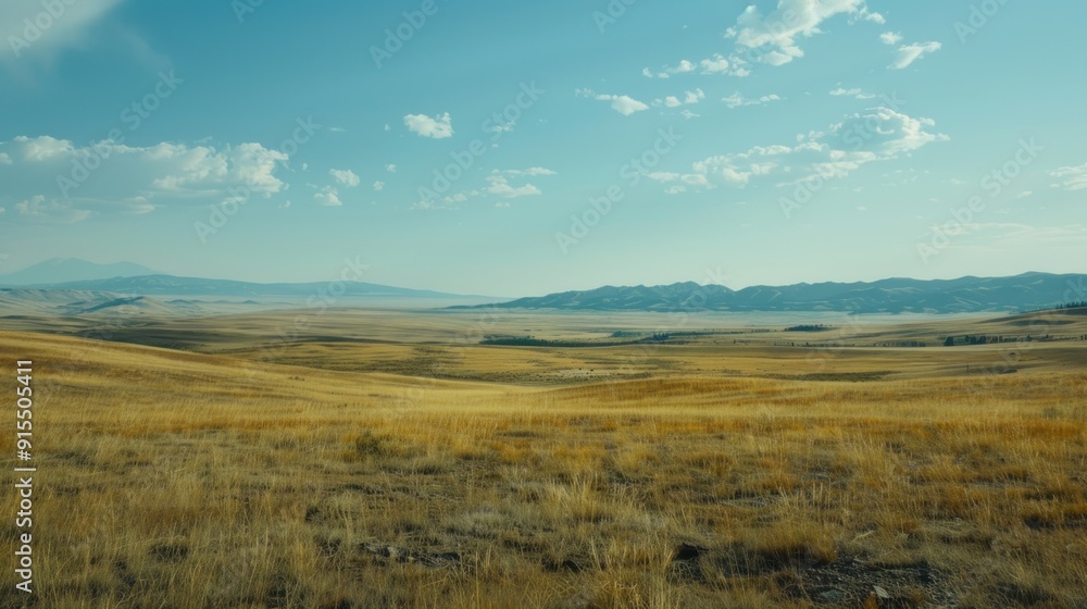 Mountain Range Landscape with Grassy Field. Mountain Range Landscape with Grassy Field.