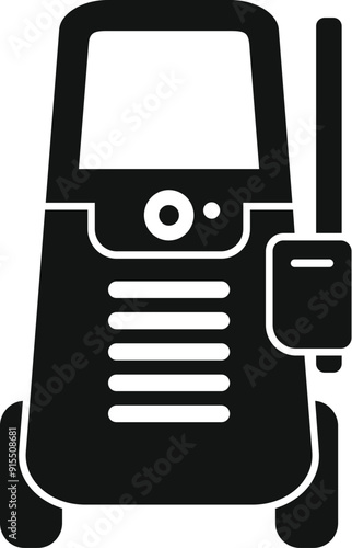 Black solid icon for a portable pressure washer cleaning machine, great for cleaning projects