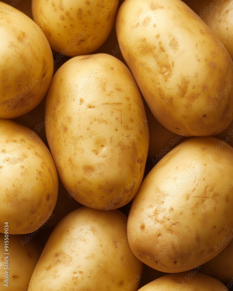 Close-up of fresh raw potatoes with golden skins | High-quality image of unpeeled potatoes showing natural texture | Ideal for agricultural or grocery-related content Close-up of fresh raw potatoes with golden skins | High-quality image of unpeeled potatoes showing natural texture | Ideal for agricultural or grocery-related content