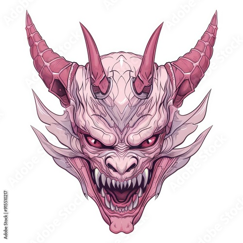 Red Skeleton Dragon Monster Head