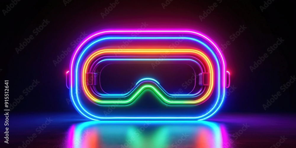 Colorful neon Virtual Reality sign glowing in dark, tech-savvy landscape, neon, virtual reality, sign, colorful Colorful neon Virtual Reality sign glowing in dark, tech-savvy landscape, neon, virtual reality, sign, colorful