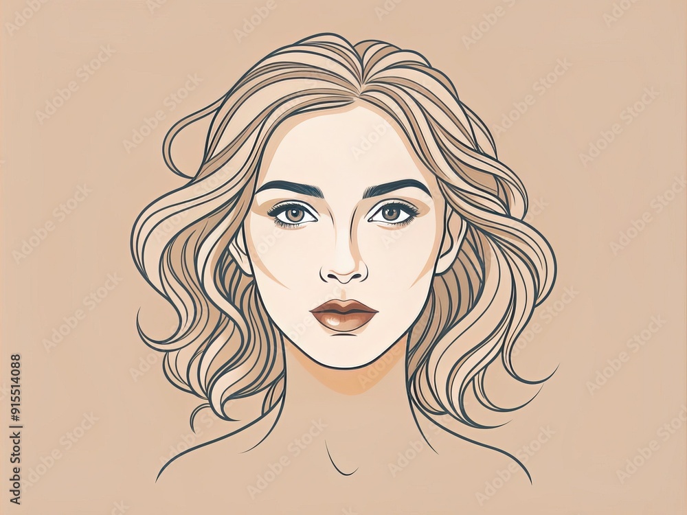 Minimalist outline illustration of a woman's face silhouette in a simple, cute, and original hand-drawn vector artwork, perfect for logos, posters, and designs. Minimalist outline illustration of a woman's face silhouette in a simple, cute, and original hand-drawn vector artwork, perfect for logos, posters, and designs.