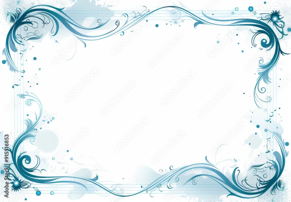 Simple Blue Frame Design for Award Certificate with Dots and Swirls, White Background, Vector Graphics
Simple Blue Frame Design for Award Certificate with Dots and Swirls, White Background, Vector Graphics
