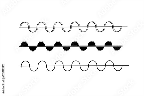 diagrammatic illustration of the movement of transverse waves