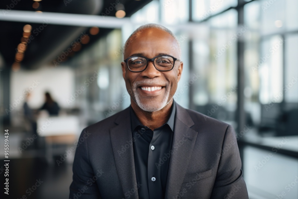 Portrait of a senior African American businessman in office Portrait of a senior African American businessman in office