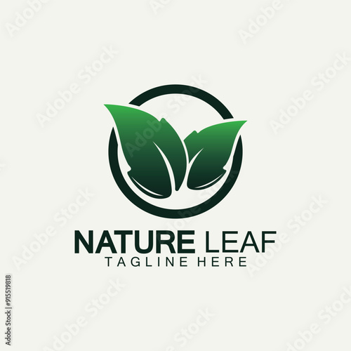 Logos of green leaf ecology nature element vector icon