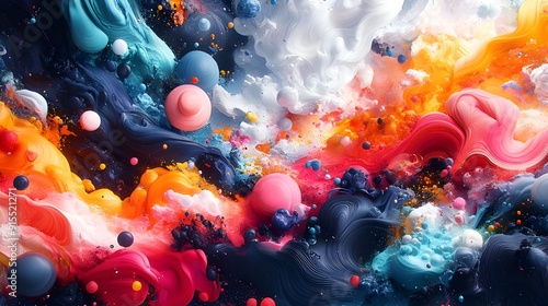 vibrant colorful abstract background with bubbles