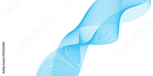 Abstract background with waves for banner. Web banner size. Abstract wave element for design. Element for design isolated on white and blue.