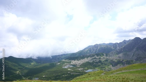 Panoramic view from above, Poland, Zakopane. Kasprowy Wierch