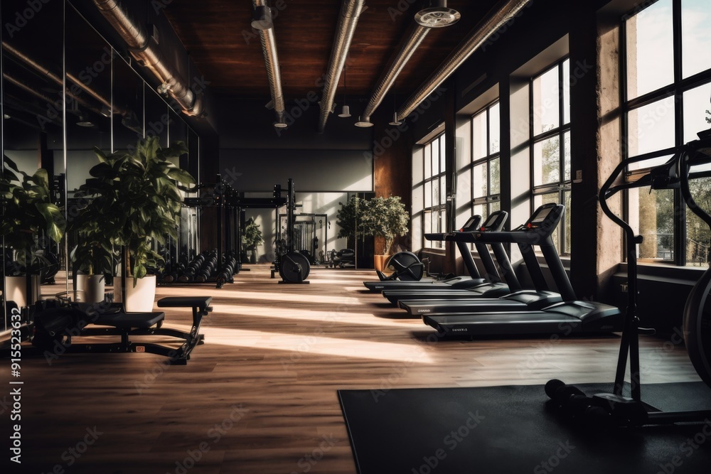 Fototapeta premium Interior of indoor gym
