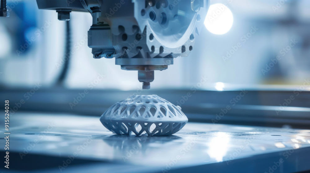 Fototapeta premium 3D printing technology creating industrial parts
