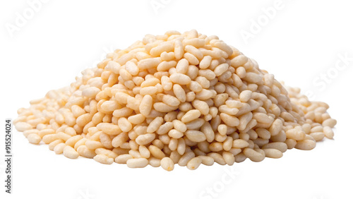 Puffed rice isolated on transparent background