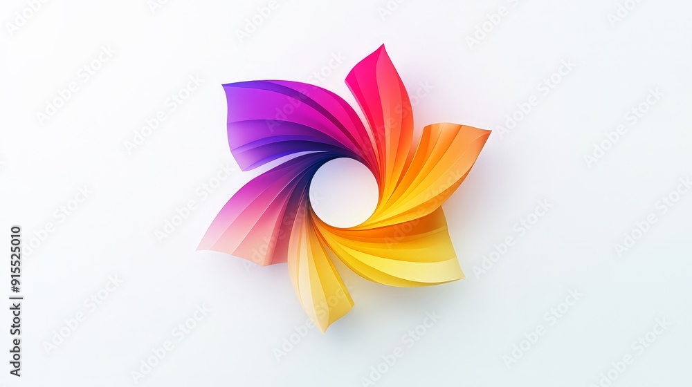 logo with vibrant color transitions on a white background, showcasing a blend of modern sophistication and fluid motion logo with vibrant color transitions on a white background, showcasing a blend of modern sophistication and fluid motion
