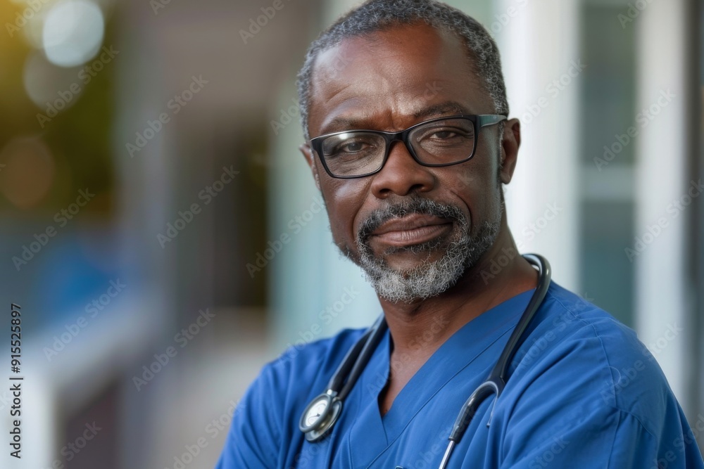 Portrait of a middle aged male registered nurse Portrait of a middle aged male registered nurse