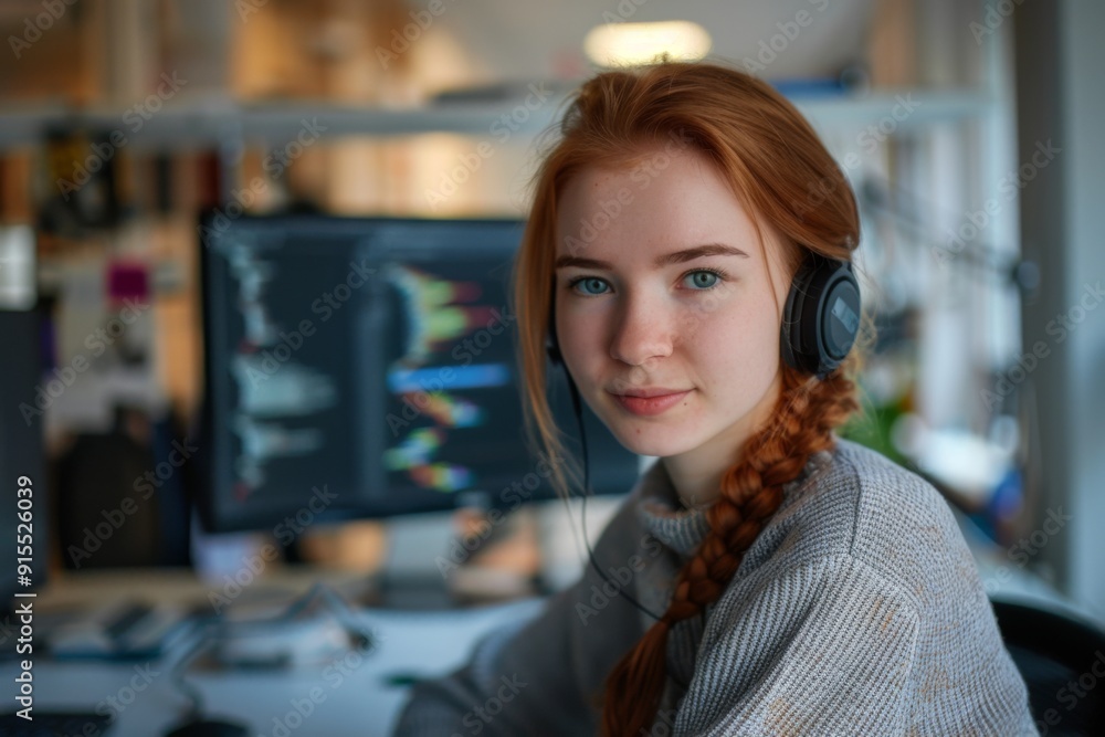 Portrait of a young female software engineer Portrait of a young female software engineer