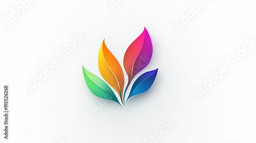 logo that shifts colors seamlessly on a white background, incorporating modern aesthetics and smooth transitions.