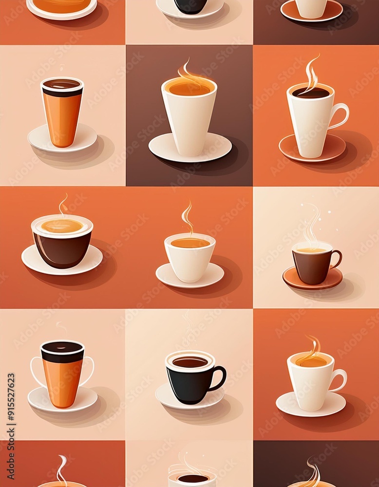 set of coffee cups set of coffee cups