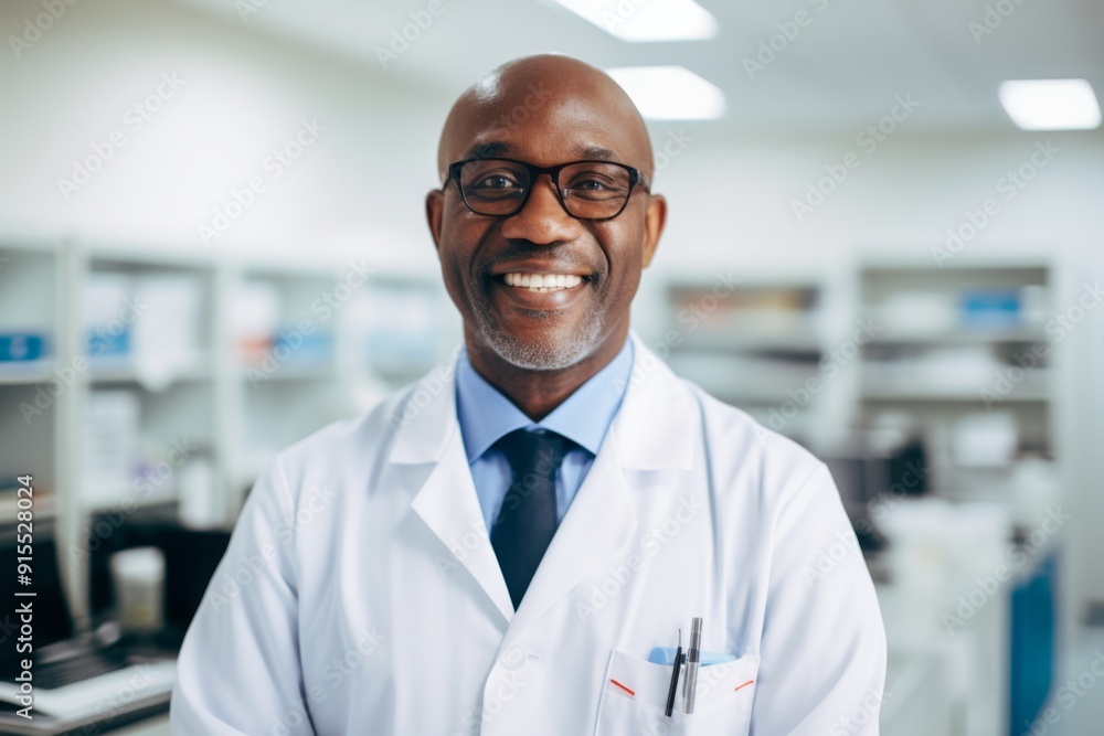 Smiling portrait of a middle aged male doctor in hospital Smiling portrait of a middle aged male doctor in hospital