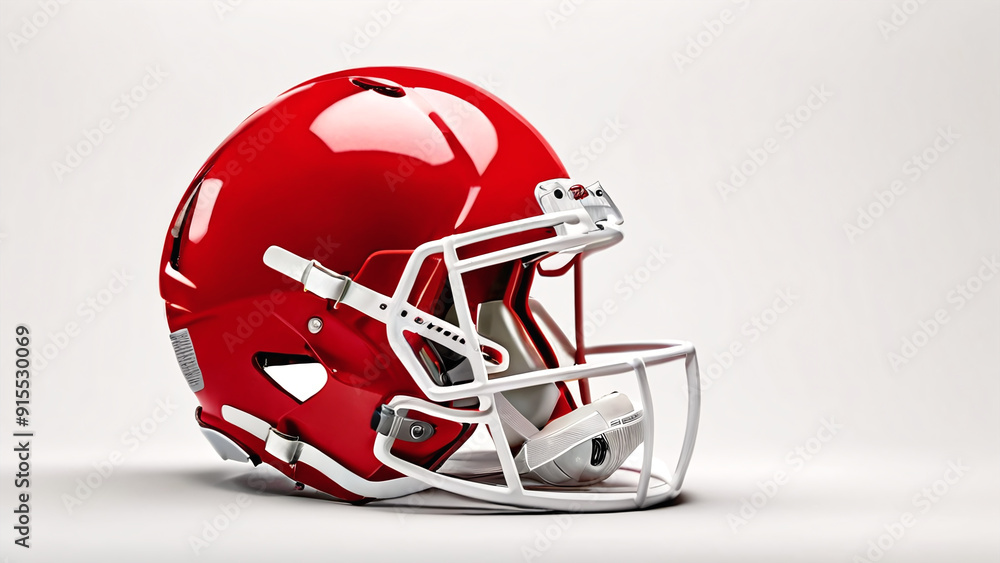 red football helmet isolated on white background red football helmet isolated on white background