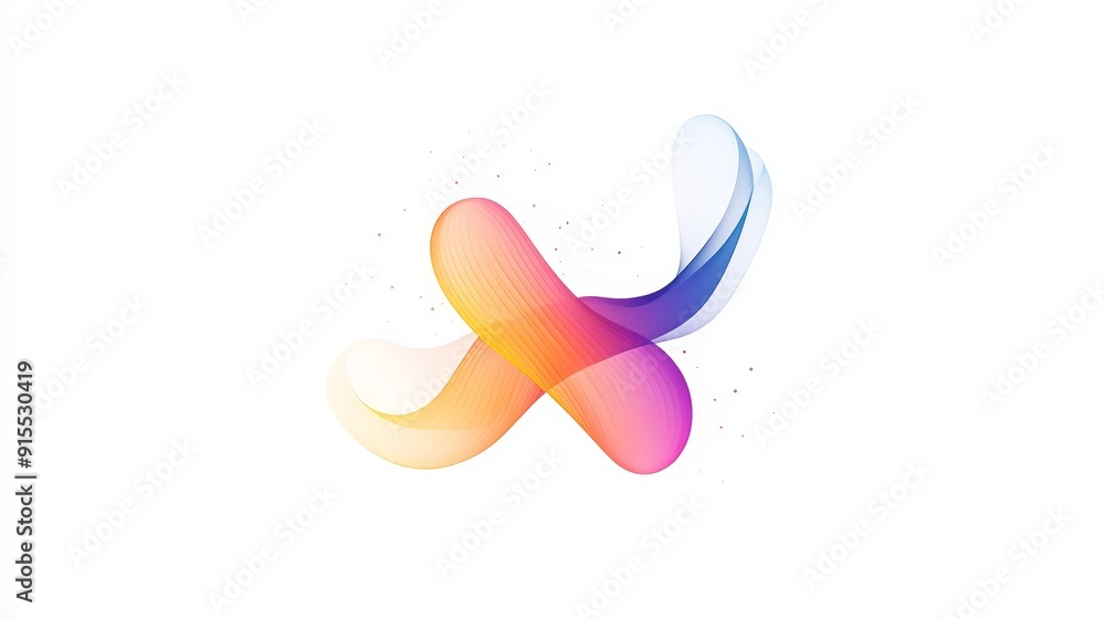 Develop a dynamic, color-changing logo on a pristine white background, featuring innovative shapes and fluid motion. Develop a dynamic, color-changing logo on a pristine white background, featuring innovative shapes and fluid motion.