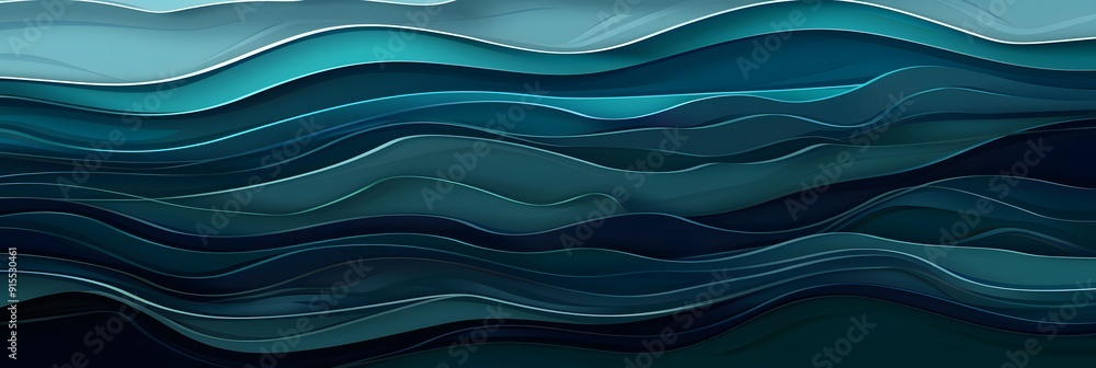 Abstract blue waves with a smooth, flowing texture Abstract blue waves with a smooth, flowing texture