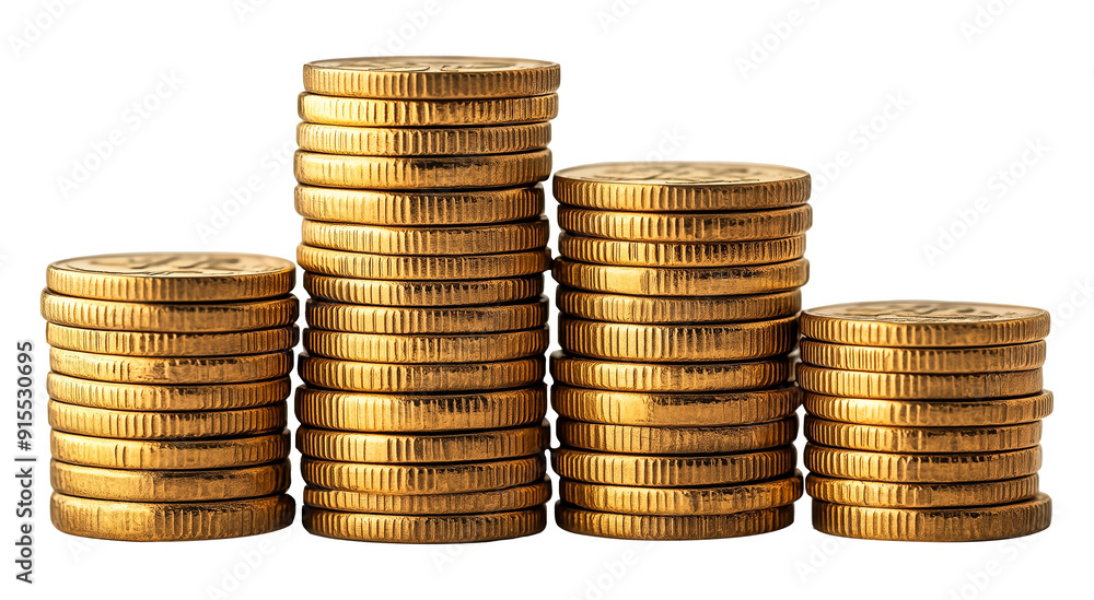 Piles money gold coins of gleaming with isolated against transparent background. Piles money gold coins of gleaming with isolated against transparent background.