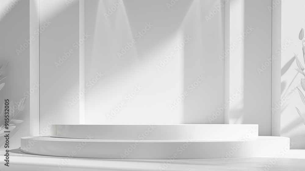 Minimalist White Podium for Product Photography Minimalist White Podium for Product Photography