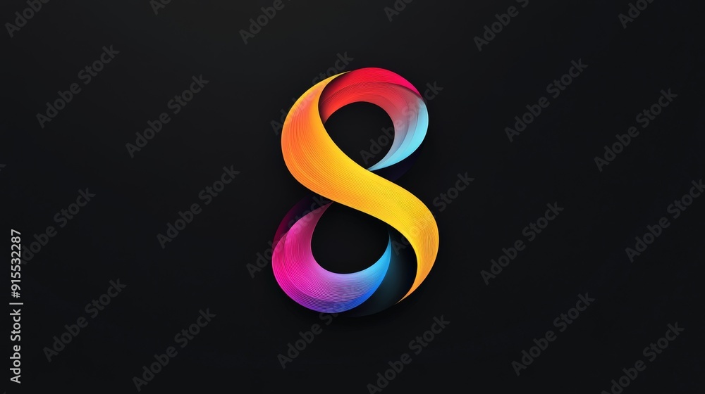 Develop a stunning color-changing logo on a black backdrop Develop a stunning color-changing logo on a black backdrop