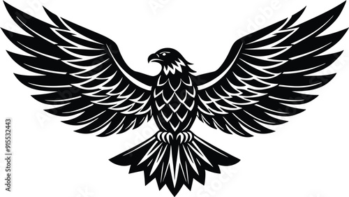 eagle silhouette and tattoo design