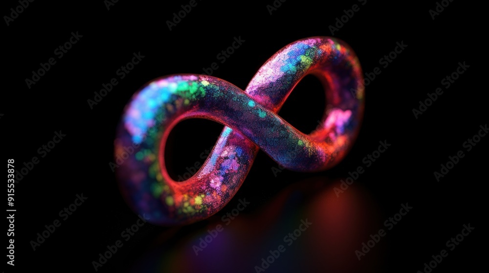 Infinity Symbol with Colorful Glitter Infinity Symbol with Colorful Glitter