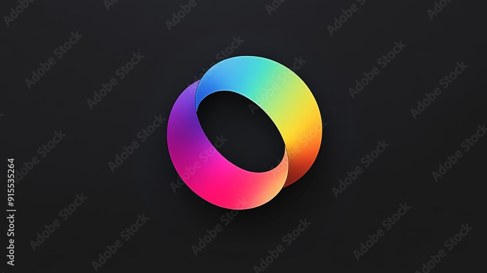 Develop an elegant color-changing logo with seamless transitions on a black canvas Develop an elegant color-changing logo with seamless transitions on a black canvas