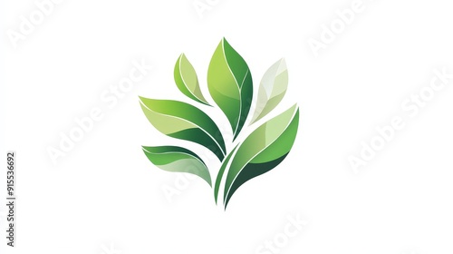 Imagine a beautiful green environment logo featuring alternating colors on a white background.