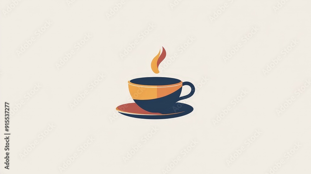 Imagine a captivating coffee logo with alternating colors on a white background. Use sleek lines and vibrant contrasts to craft a modern and polished effect Imagine a captivating coffee logo with alternating colors on a white background. Use sleek lines and vibrant contrasts to craft a modern and polished effect