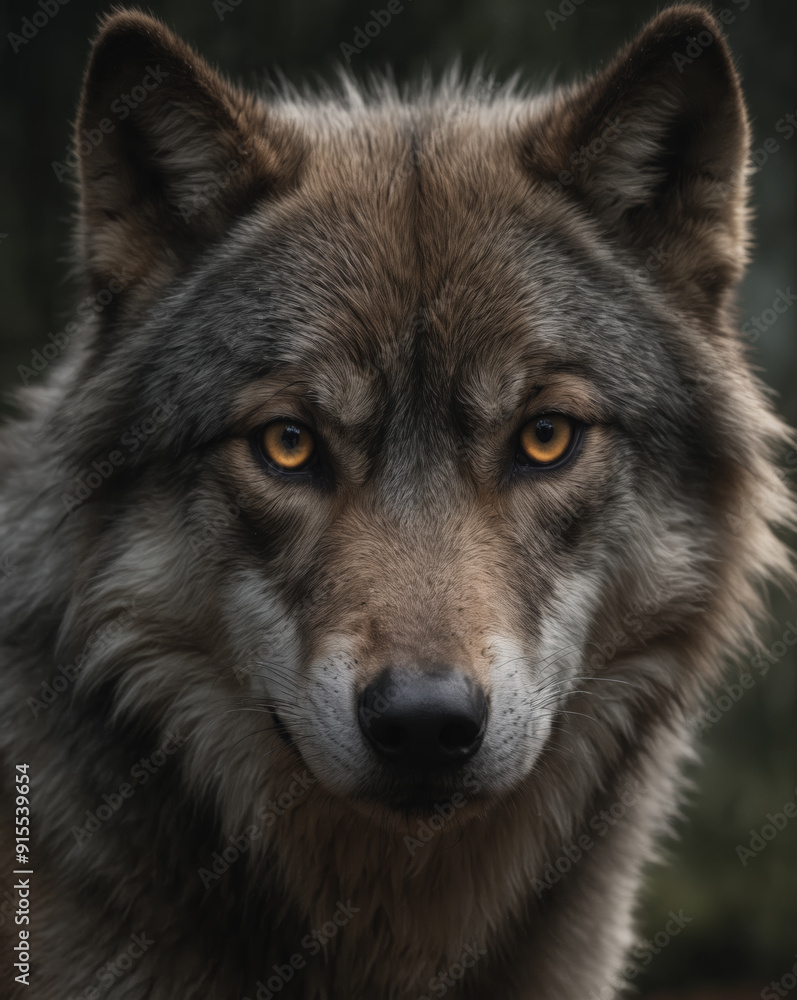 Intense Portrait of a Wolf Intense Portrait of a Wolf