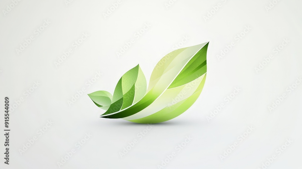 Imagine a unique green environment logo with alternating colors on a white background. Imagine a unique green environment logo with alternating colors on a white background.