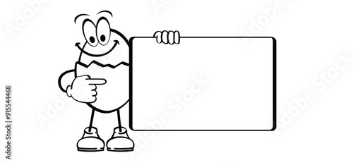 Cartoon drawing chicken egg mascot. good morning idea. Cracked or broken eggs. Cooking food, culinary ingredient pictogram. World food day or world egg day. breakfast tools