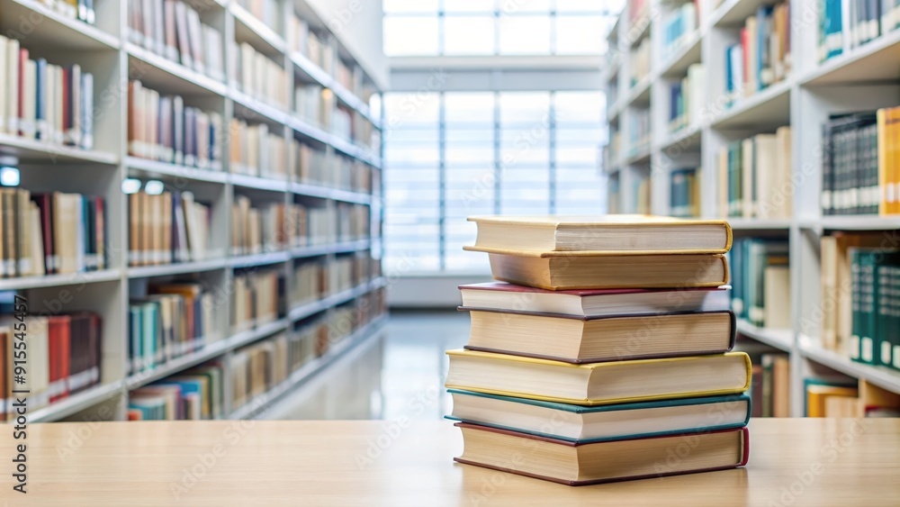 Stack of books on white background in university library setting, stack, books, white background, university Stack of books on white background in university library setting, stack, books, white background, university
